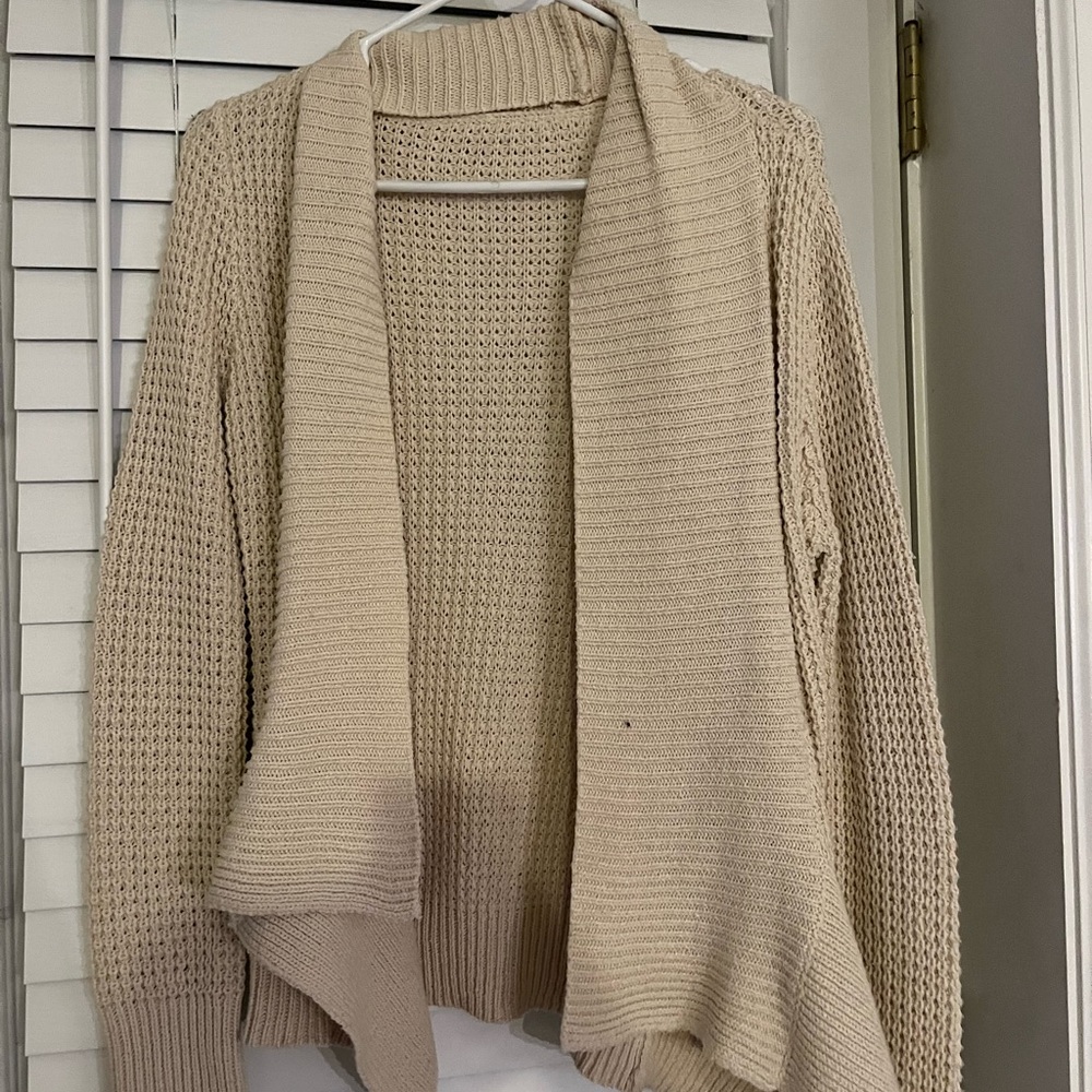 Cozy Cream Open-Front Sweater